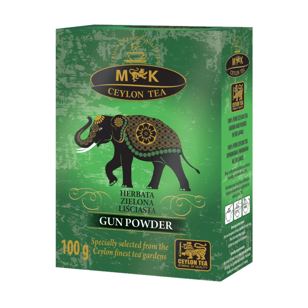 MK Ceylon Tea Gunpowder Herbata zielona liściasta 100 g