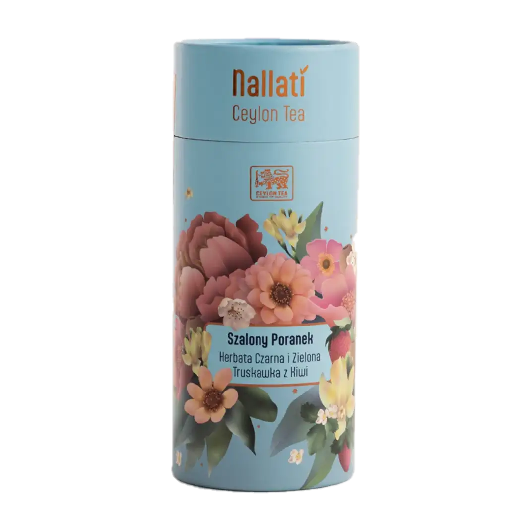 Nallati Szalony Poranek Herbata czarna i zielona Truskawka i Kiwi 90 g